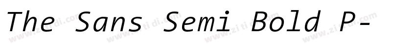 The Sans Semi Bold P字体转换